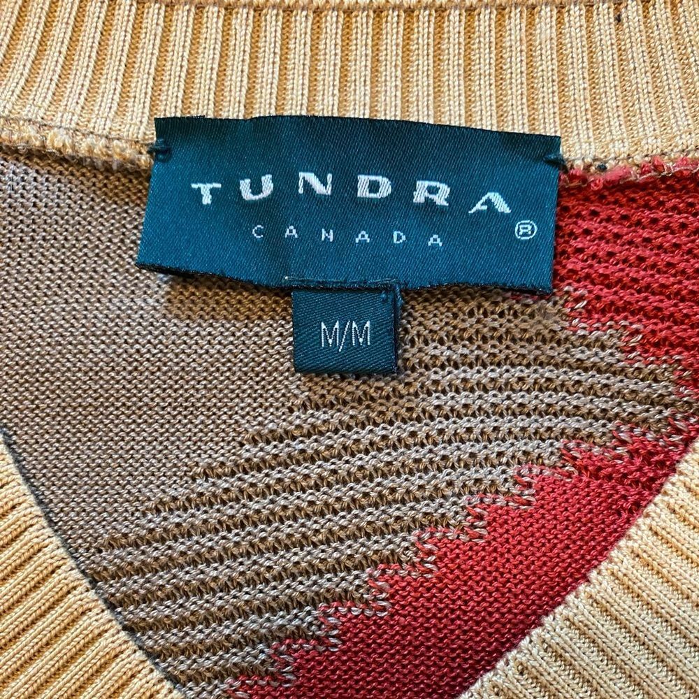 Vintage Tundra Sweater 100% Cotton Grandpa Geometric Pattern Sweater Size L - Picture 3 of 10